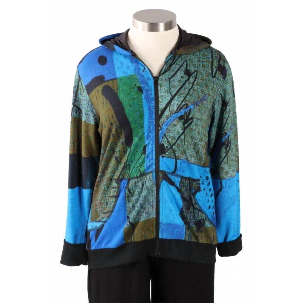 NEW PARSLEY & SAGE women's andrea hoodie jacket in multi